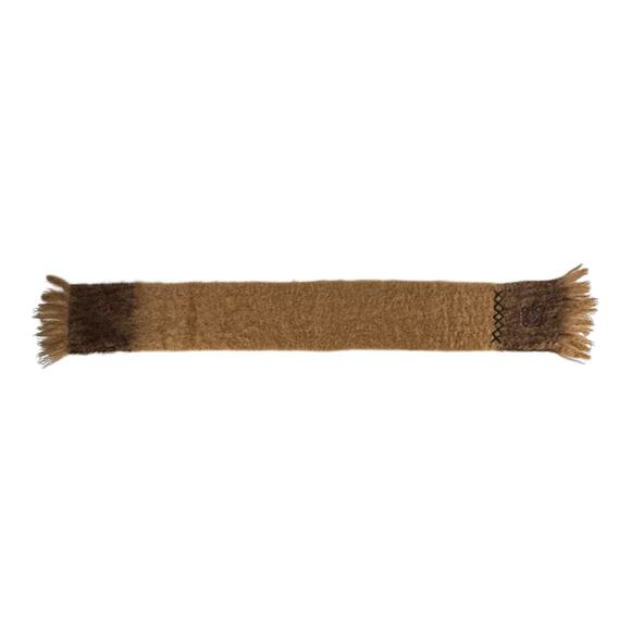 Loewe Brown Mohair & Wool Scarf - Picture 3 of 9